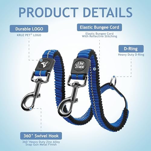 Kruz Double Dog Leash for Two Dogs Dual Leash Coupler - Image 2