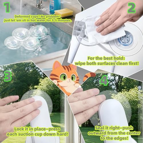 AIWIKIDE Cat Window Perch, Easy Install Bracket, Portable Wall Hammock - Image 6