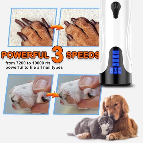 YABIFE Dog Nail Trimmers and Dog Nail Clippers Kit, Whisper Quiet Electric - Image 5