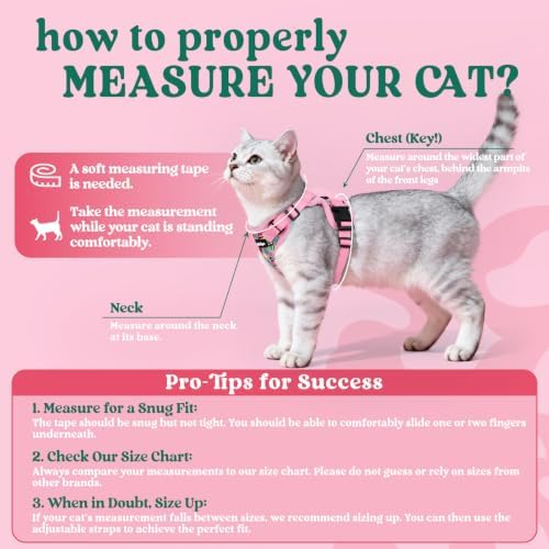 rabbitgoo Cat Harness and Leash Set, Escape Proof Vest, Melon Munch - Image 2