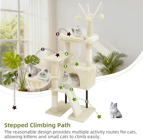 Gitelsnour Cat Tree Tower for Indoor Cats, Top Platform - Image 2