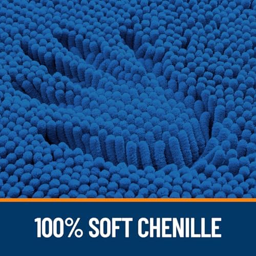 OLANLY Bathroom Runner Rugs 44x24, Soft Absorbent Chenille Bath Rugs, Rubber - Image 4
