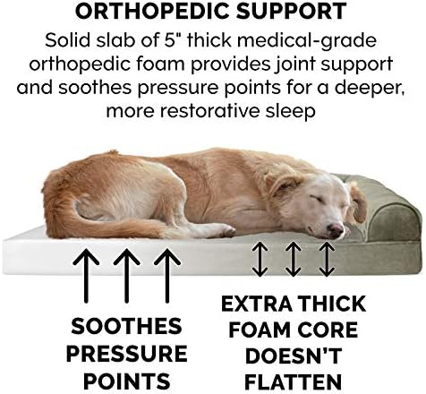 Furhaven Orthopedic Dog Bed for Large Dogs w/ Removable Bolsters & Washable - Image 5