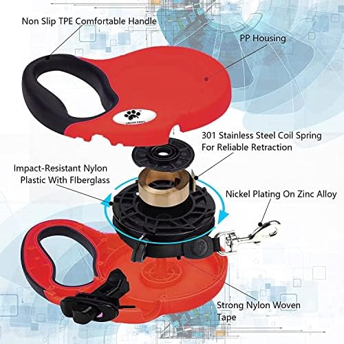 16ft Retractable Dog Leash for Medium Breed Dogs up to 44 lbs - Image 5