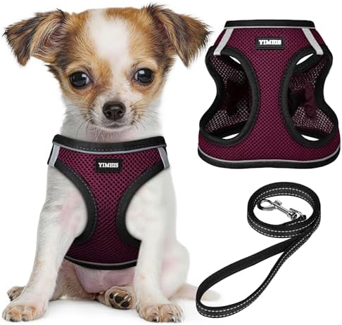 No Pull Dog Puppy Harness and Leash Set Reflective Mesh Vest X-Small by YIMEIS