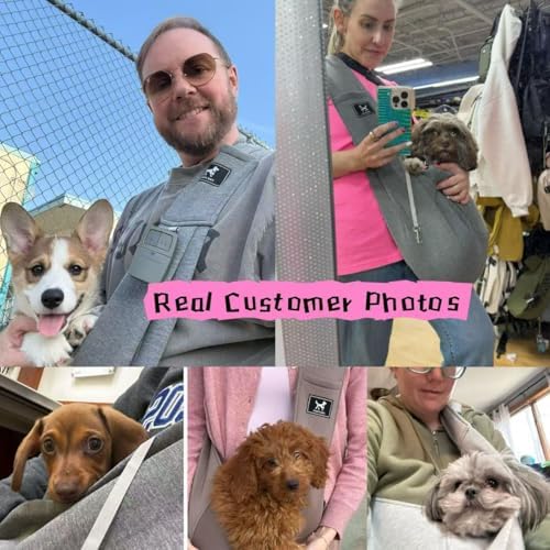 Dog Sling Carrier for Small Dogs up to 15 lbs, Hands-Free, Size L - Image 3