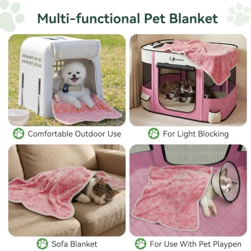 Siedihit 28" Dog Playpen with Blanket, Cat Puppy Pen Indoor Outdoor - Image 7