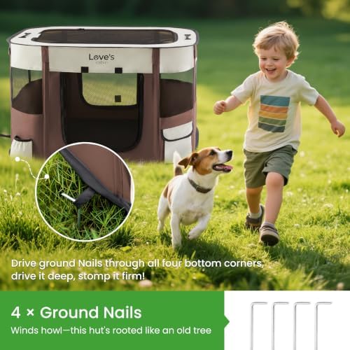 Love's cabin Pet Puppy Dog Playpen, Small Dog Tent Crates Cage Indoor/Outdoor - Image 5