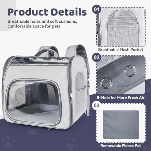 Airline Approved Cat Soft-Sided Carrier Backpack Up to 12 lbs - Image 3