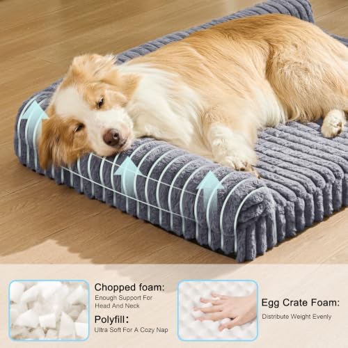 Orthopedic Large Dog Bed Furry Pet Bed, Washable Cover 48''X30'' - Image 4