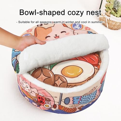 寵幸 Ramen Noodle Cat Bed, Soft Warm Washable - Image 3