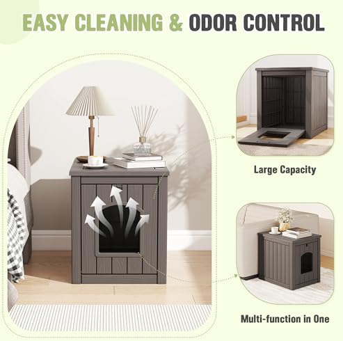 Cat Litter Box Enclosure, Feral Outdoor Cat Enclosure Weatherproof - Image 3
