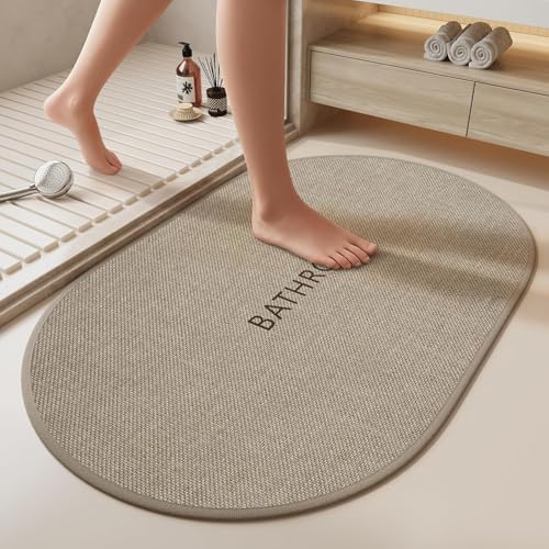 Bath Mat Non Slip, Quick Dry Bathroom Rug Under Door by QiCaiJia