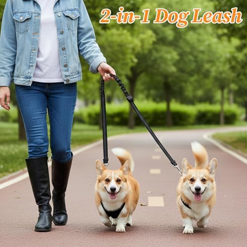 Double Dog Leash for Two Dogs, No Pull Two Dog Leash, No Tangle for Small 2 - Image 5