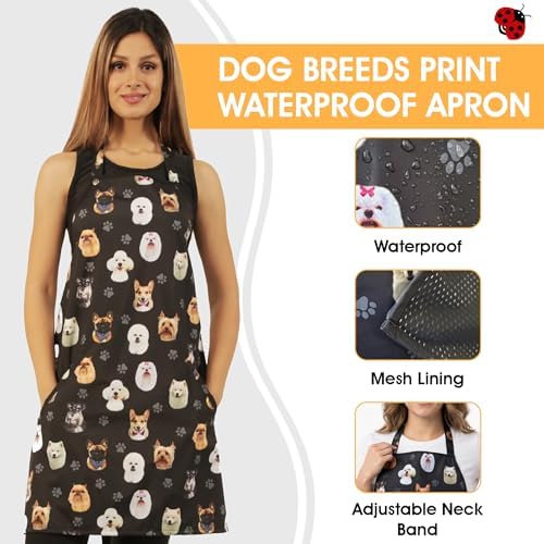 Ladybird Line 610 Unisex Dog Breeds Waterproof Apron, Hair Bleach Resistant - Image 3