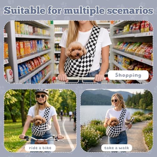 Dog Sling Carrier for Small Dogs and Cats 5–16 lbs, Puppy Carrier Sling - Image 6