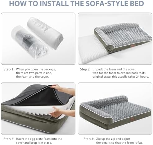 BFPETHOME Orthopedic Washable Dog Bed, Sleeping Couch - Image 5