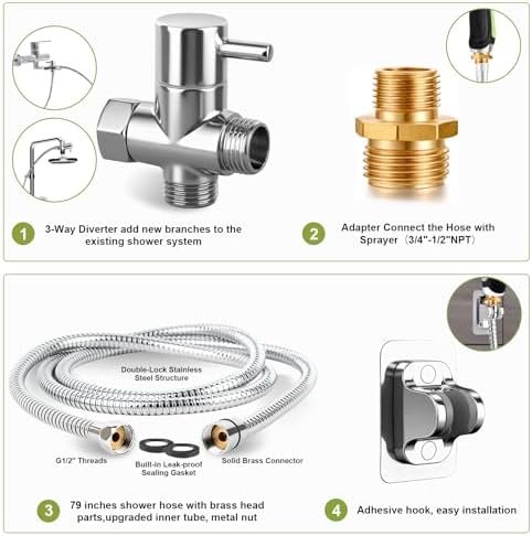 Dog Shower Attachment, All-in-One Pet Bathing Attachment - Image 6