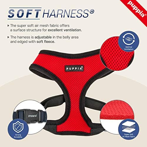 Puppia Soft Dog Harness No Choke Over-The-Head Triple Layered Breathable Mesh - Image 6