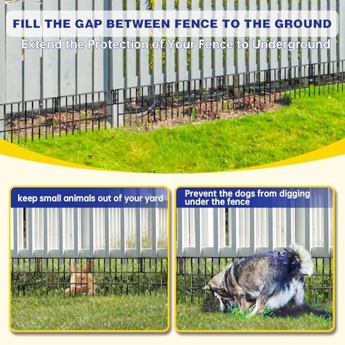 35 Panels Garden Fence Animal Barrier, 38 Ft X 13 in No Dig Fence - Image 2