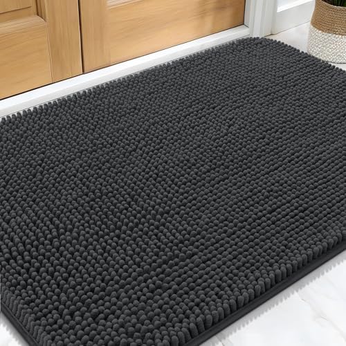 OLANLY Dog Door Mat for Muddy Paws 30x20, Super Absorbent Chenille Mud Mat by OLANLY