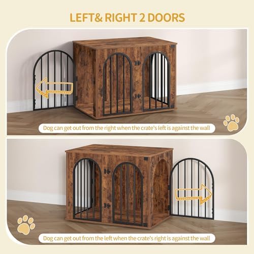 Hzuaneri 31.5'' Dog Crate Furniture, Dog Kennel Indoor - Image 4
