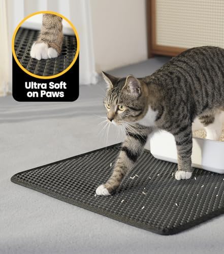 Cat Litter Mat, Upgrade Super Waterproof Back Layer Litter Box Mat, Non Slip - Image 7