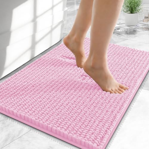 OLANLY Thick Chenille Small Bathroom Rugs 24x16, Absorbent Bath Mat by OLANLY