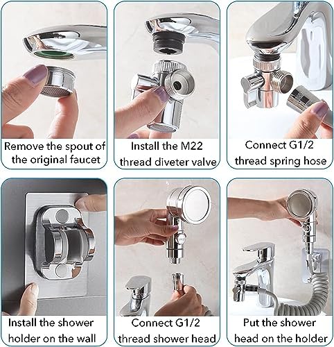Sink Faucet Shower Sprayer Attachment Shower Head - Image 4