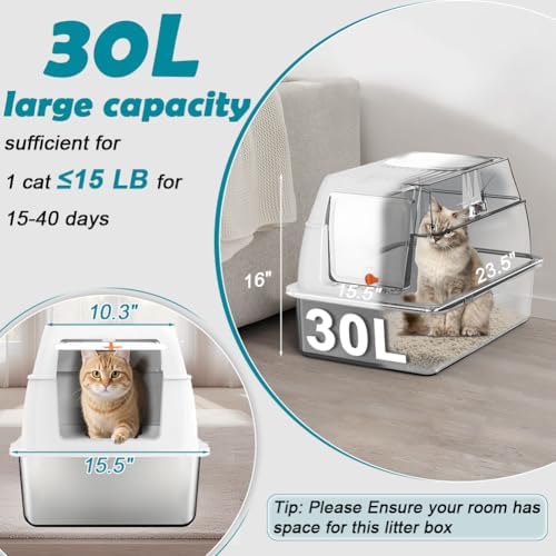 SZEE XL Stainless Steel Litter Box - Image 2