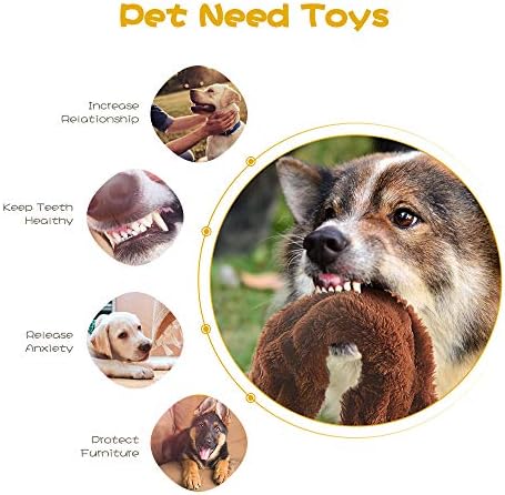 Dog Squeaky Chew Toys No Stuffing Soft Plush - Image 2