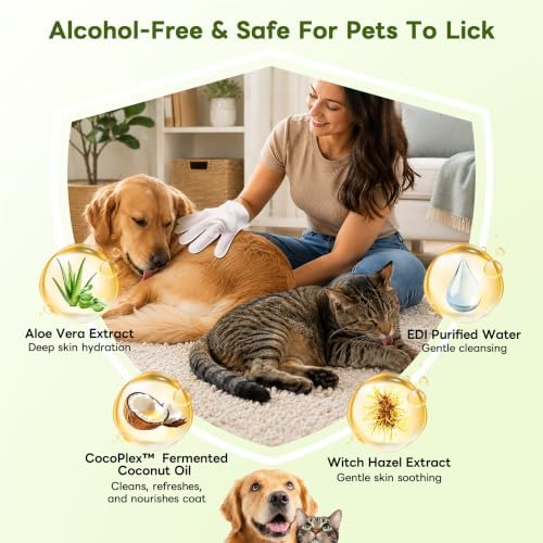 24 Count Dog Wipes for Dogs & Cats, Pet Cleaning Glove Wipes - Image 6