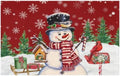 Giwawa Winter Snowman Bath Rug Red Bird Washable Bathroom Mat 20x32 Inch by Giwawa