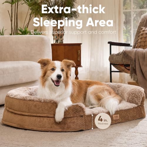FUKUMARU Large Thickened Dog Couch Bed, Orthopedic, Waterproof & Washable - Image 2