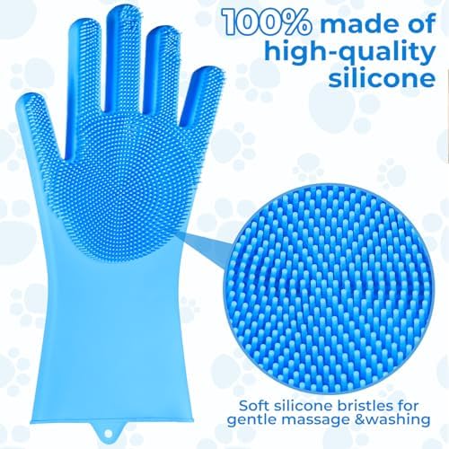 2PCS Dog Bath Supplies, Dog Bath Gloves | Dog Towels 32'' X 16'', Super - Image 4