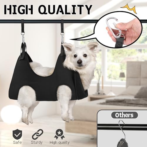 Supet Dog Grooming Hammock for Nail Trimming, Pet Grooming Hanging Harness - Image 3