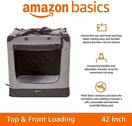 Amazon Basics Portable Foldable Soft Pet Dog Crate Carrier Kennel - Image 2