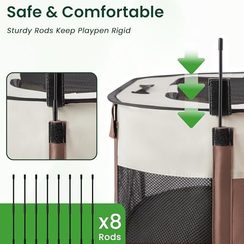 Love's cabin Pet Puppy Dog Playpen, Medium Dog Tent Crates Cage Indoor/Outdoor - Image 6