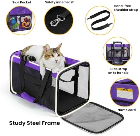 Conlun Cat Carrier Bag, Soft-Sided Pet Carriers - Image 5