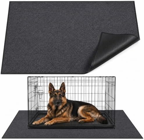 23.6" X 47.2" Mat for Under Dog Crate, Waterproof Dog Crate Mat by Himake