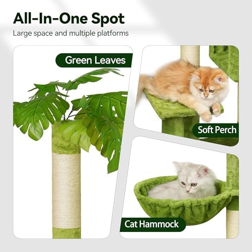 Meecal Green Cat Tree, 47-Inch Cat Tower - Image 4