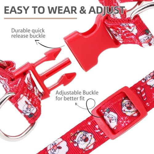 PUPTECK Christmas Dog Harness Medium Sized Step-in Adjustable Puppy Vest - Image 3