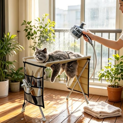 Pet Grooming Hammock, Foldable Detachable Breathable Stretchy Fabric Pet - Image 7