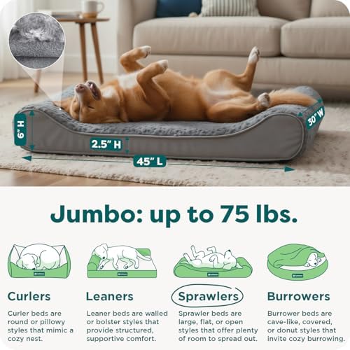 FurHaven Orthopedic Dog Bed for Large Dogs, Luxe Lounger Contour Mattress - Image 3