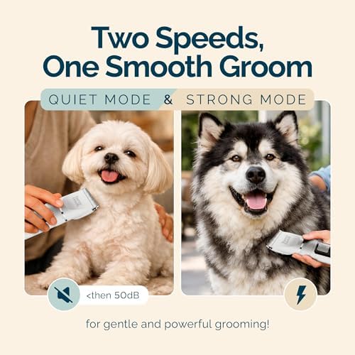 Dog Clippers, Dog Hair Trimmer & Cordless Dog Grooming Kit - Image 3
