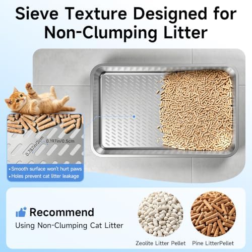 Stainless Steel Sifting Cat Litter Box - Image 5