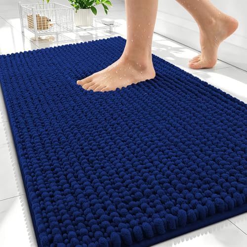 OLANLY Thick Chenille Bathroom Rugs 34x21, Soft Absorbent Bath Mat by OLANLY