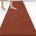 Bcoimo Bath Rug Mat, 70x24 Extra Soft Burnt Orange Long Bathroom Runner Rug by Bcoimo