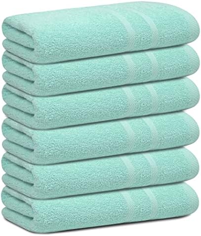 Looperry 6 Pack Small Bath Towel Set by Looperry