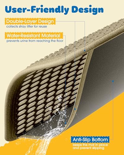 Powools Cat Litter Mat, 30 x 24 in, Waterproof - Image 5